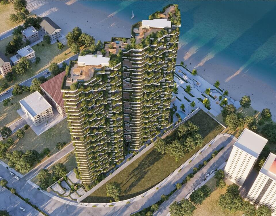 Solaris residential complex perspective view rendering by shahrokh Alipour